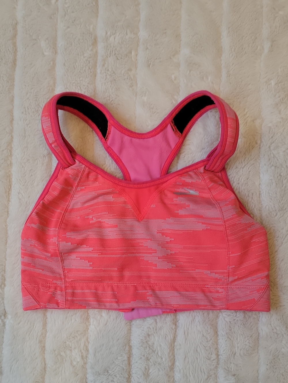 Brooks Coral Pink Racerback Sports Bra